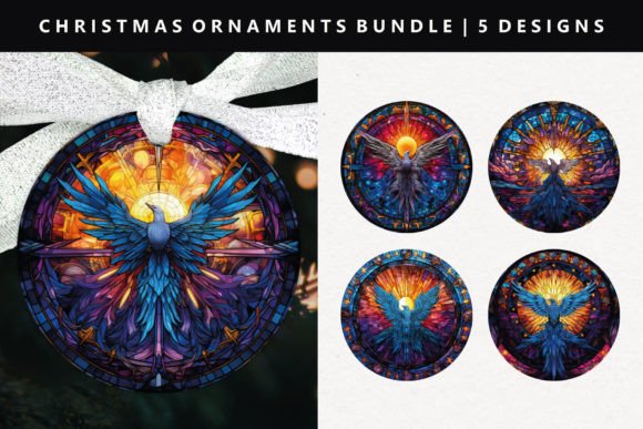 Bird Christmas Ornament Design for Holiday Illustrations