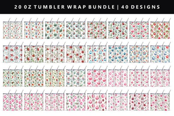 Christmas 20oz Straight Tumbler Wrap Illustrations Review