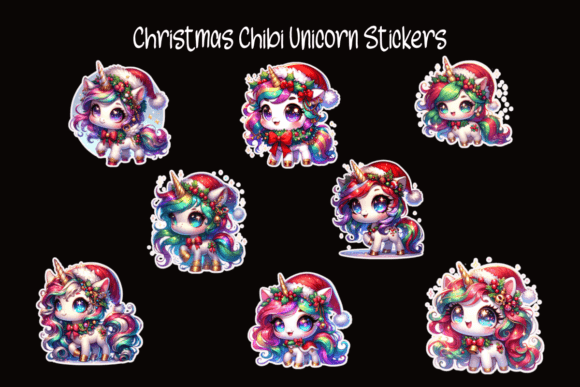 Christmas Chibi Unicorn Stickers: A Designer's Review