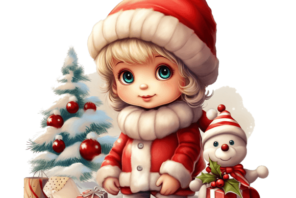 Christmas Dreams Watercolor Illustration for Branding