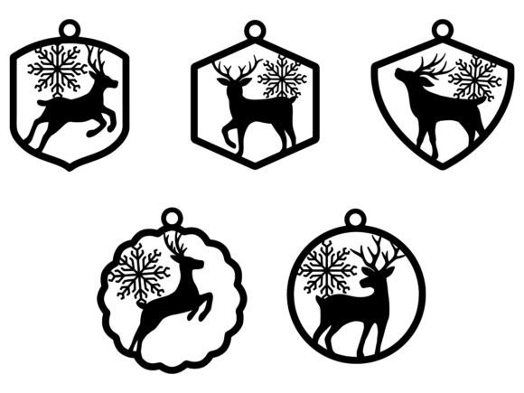 Christmas Ornament Laser Cutting: Premium Illustrations for Local Brands
