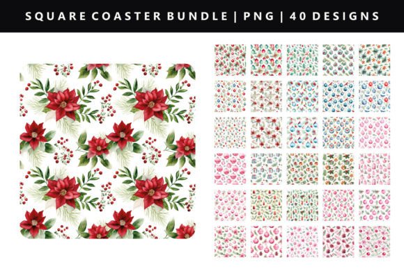 Christmas Square Coaster Sublimation: A Designer's Review of Festive Illustrations