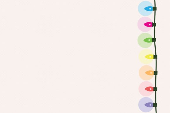 Colorful Christmas String Lights Vertica