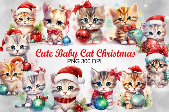 Cute Baby Cat Christmas