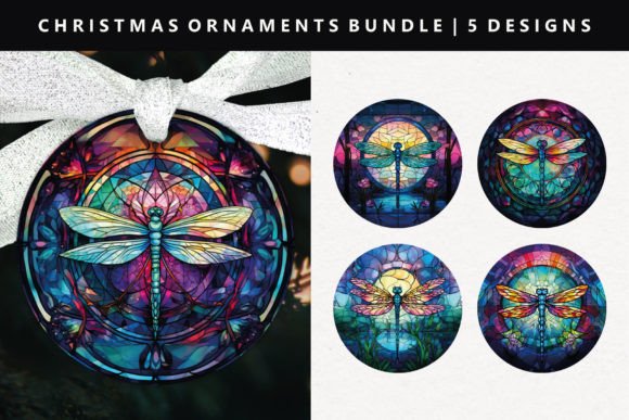 Detailed Review: Dragonfly Christmas Ornament Design in Illustrations