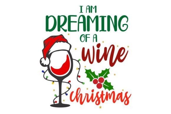 I Am Dreaming Wine Christmas Illustrations for Brand Campaigns
