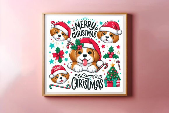Merry Christmas Watercolor Animal Dog Review