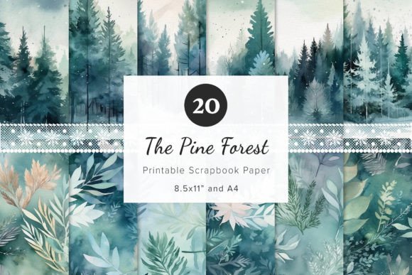 Pine Forest Christmas Digital Papers Review