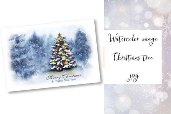 Review: Postcard, Christmas Tree, Watercolor for Embroidery