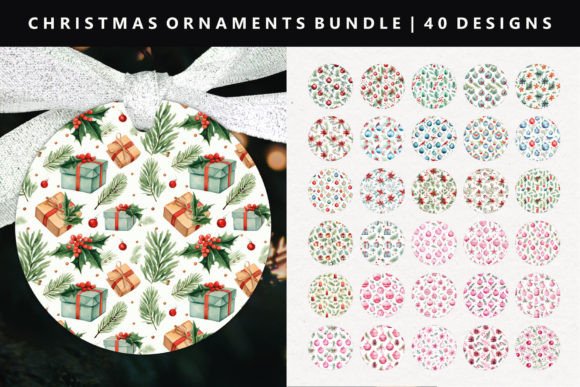 Watercolor Christmas Ornament Bundle Review