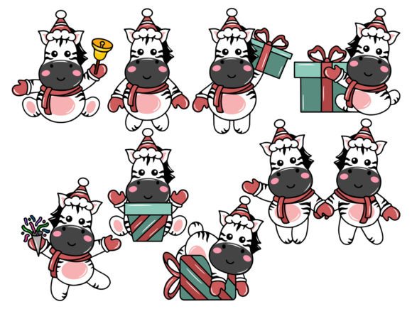 Zebra Cartoon for Christmas Day: A Seller's Review of Seasonal Illustrations